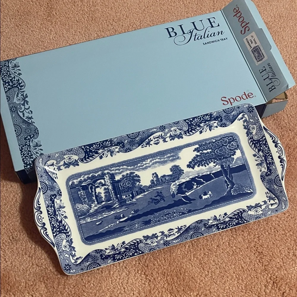 Spode Blue Italian Vanity Tray